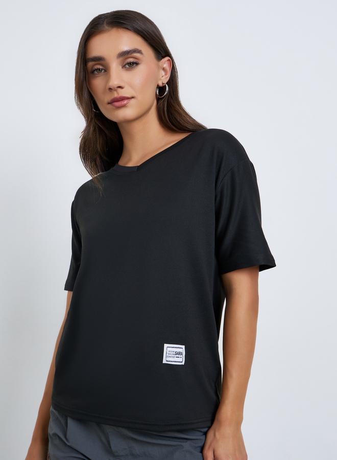 ستايلي تيشيرت سادة بقصة عادية - Image 1