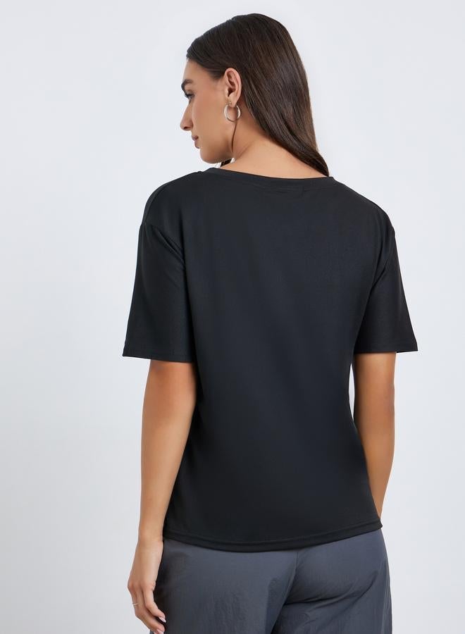 ستايلي تيشيرت سادة بقصة عادية - Image 5