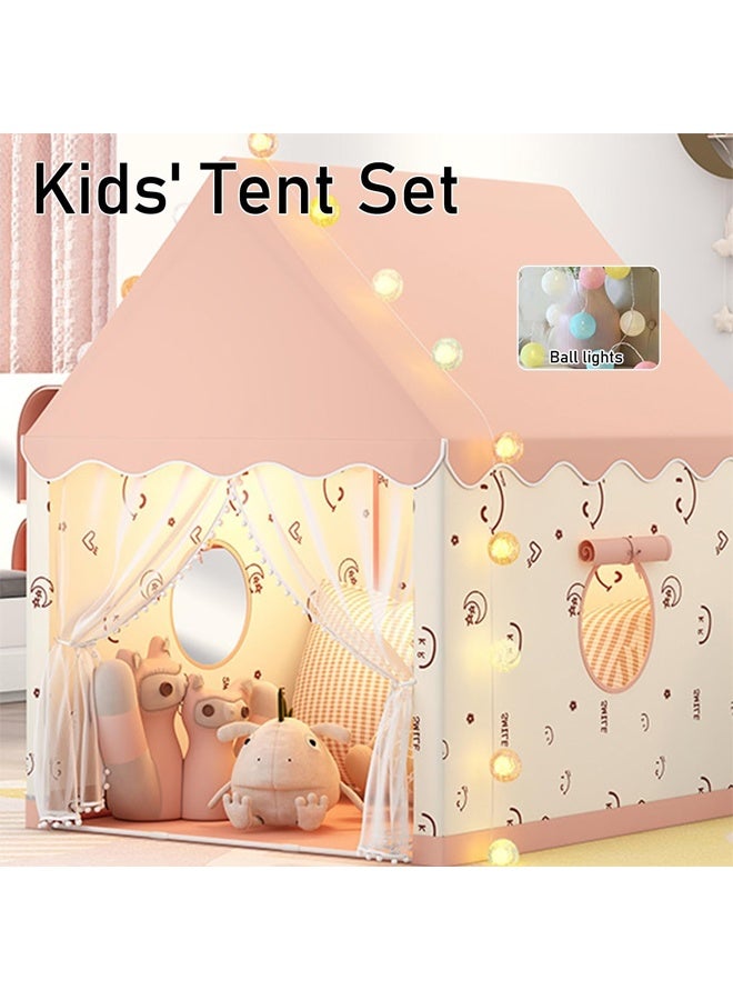 DUNISO خيمة منزل للأطفال في الداخل والخارج، بيت لعب للأطفال مع ستائر، قلعة أميرة للأطفال، ألعاب غرفة داخلية للأطفال من الأولاد والبنات أعمار 3-10 (105x120x128 سم) - Image 4