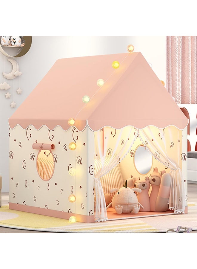 DUNISO خيمة منزل للأطفال في الداخل والخارج، بيت لعب للأطفال مع ستائر، قلعة أميرة للأطفال، ألعاب غرفة داخلية للأطفال من الأولاد والبنات أعمار 3-10 (105x120x128 سم) - Image 1