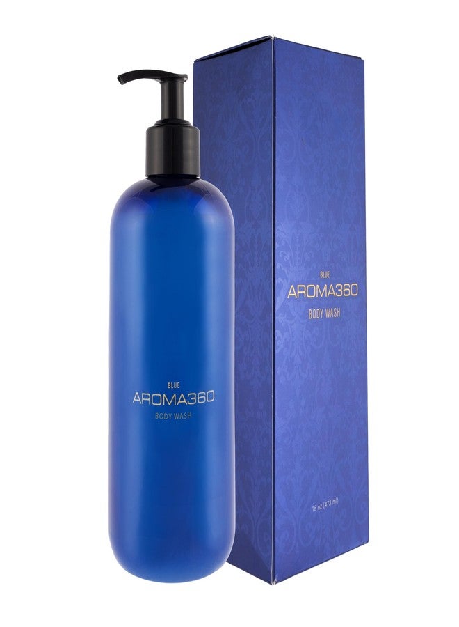 Aroma360 | Blue Body Wash | Nourishing and Revitalizing Body Wash for All Skin Types | Hyaluronic Acid, Pro-Vitamin B5 and Beet Root Extract | 16 oz - Image 1