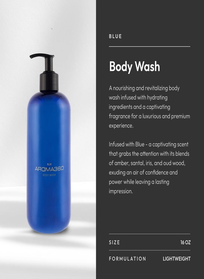 Aroma360 | Blue Body Wash | Nourishing and Revitalizing Body Wash for All Skin Types | Hyaluronic Acid, Pro-Vitamin B5 and Beet Root Extract | 16 oz - Image 3