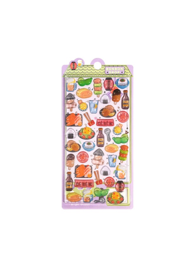 Flash Hot Shimmer Stickers 3d Relief Stickers Solid Children's Cartoon Animal Crystal Phone Case Decorations - Image 1