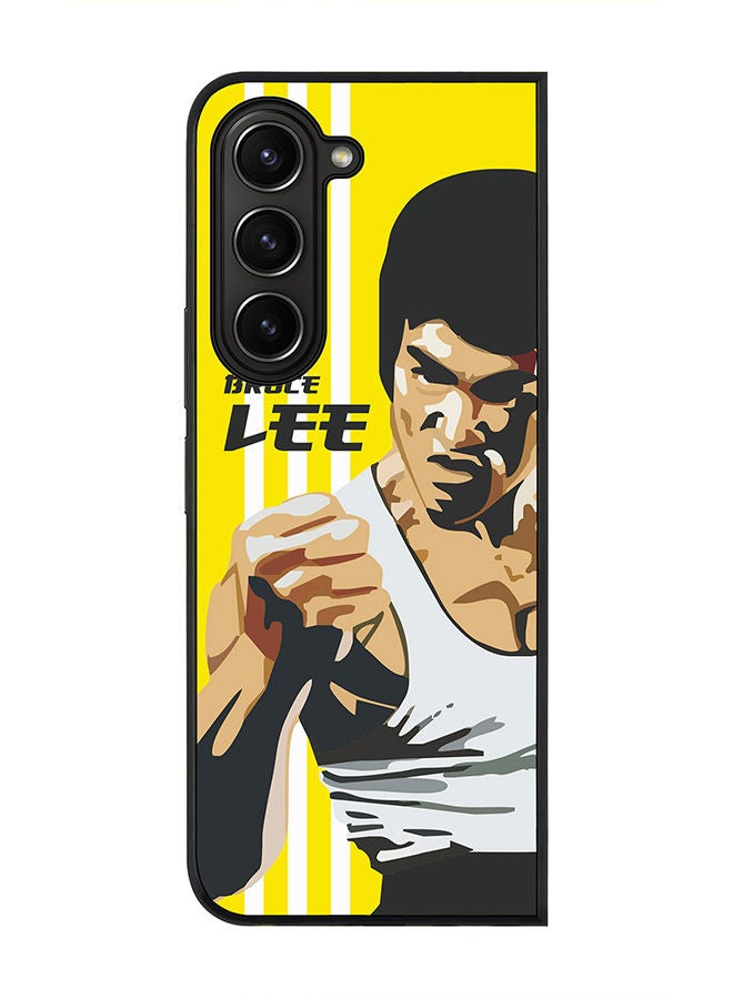 Stylizedd Rugged Black edge case for Samsung Galaxy Z Fold5, Slim fit Soft Case Flexible Rubber Edges Anti Drop TPU Gel Thin Cover -  Fist Of Fury - Image 1