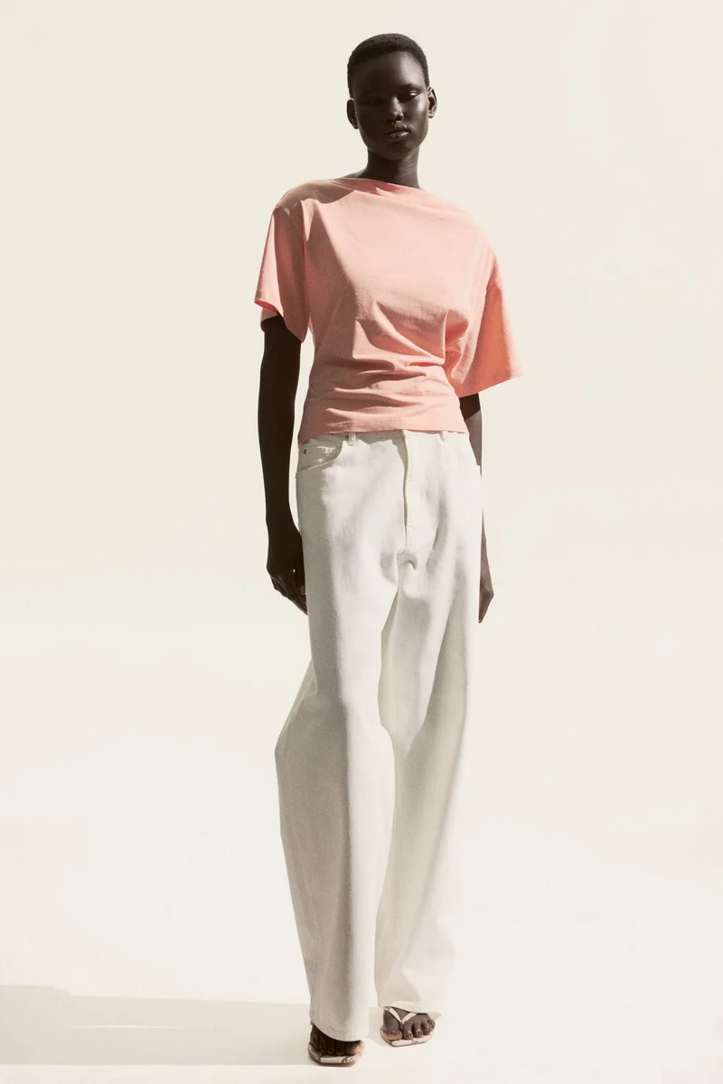 H&M Boat-neck cotton top