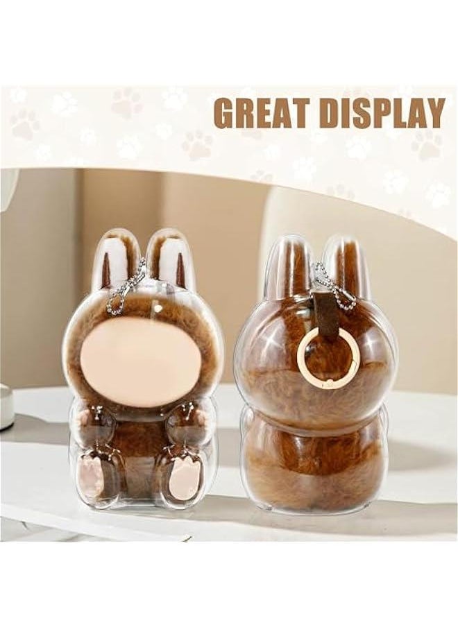 Arabest Protective Case for LABUBU, High Clear Case Cover for Labubu Have A Seat, Acrylic Display Box with Keychains (Doll Not Include)  - Image 2
