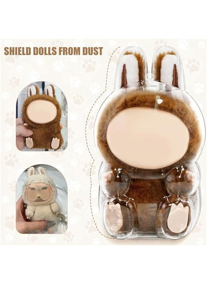 Arabest Protective Case for LABUBU, High Clear Case Cover for Labubu Have A Seat, Acrylic Display Box with Keychains (Doll Not Include)  - Image 3