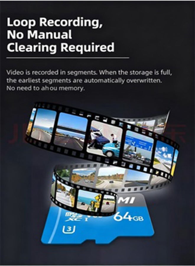 HIKSEMI 64GB Micro SDXC TF Card, V30 U3 Dash Cam Special Memory Card, Max 100MB/s Read Speed, Multi-Resistant Endurance Micro SD Card for Car DVR Vehicle Dash Cameras - Image 3