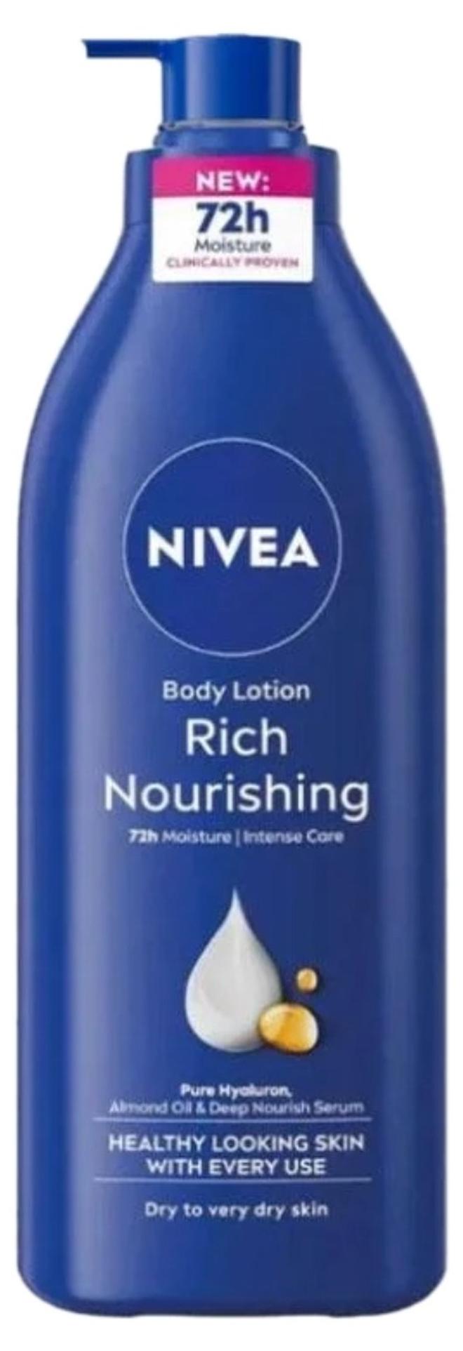 Nivea لوشن الجسم المغذي الغني بالرطوبة المكثفة لمدة 72 ساعة للبشرة الجافة 400 مل - Image 1