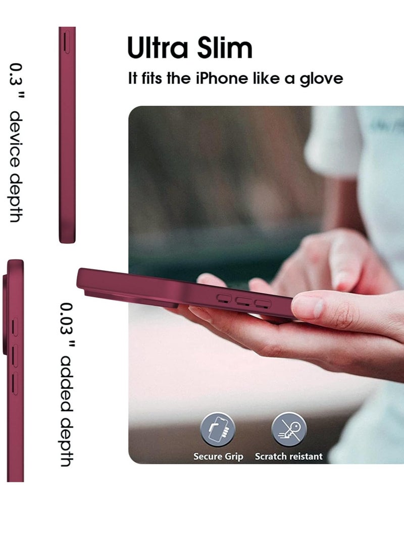 Ultra-Thin Matte Case for iPhone 16 Pro Max – Wine Red with Camera Lens and Screen Protectors - Image 4