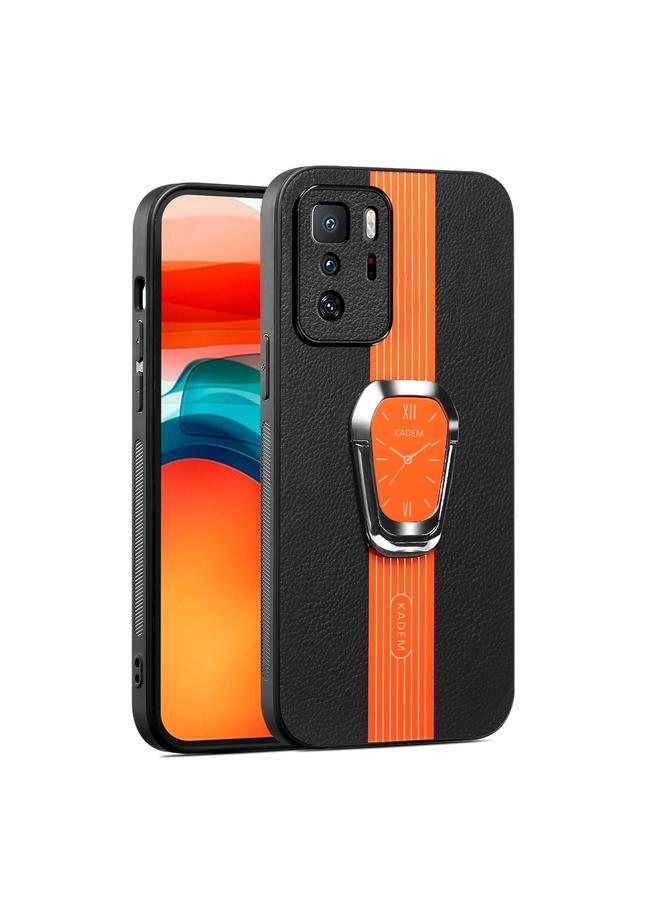 The Bros Case For Xiaomi Redmi Note 10 Pro 5G Magnetic Litchi Leather Back Phone Case with Holder