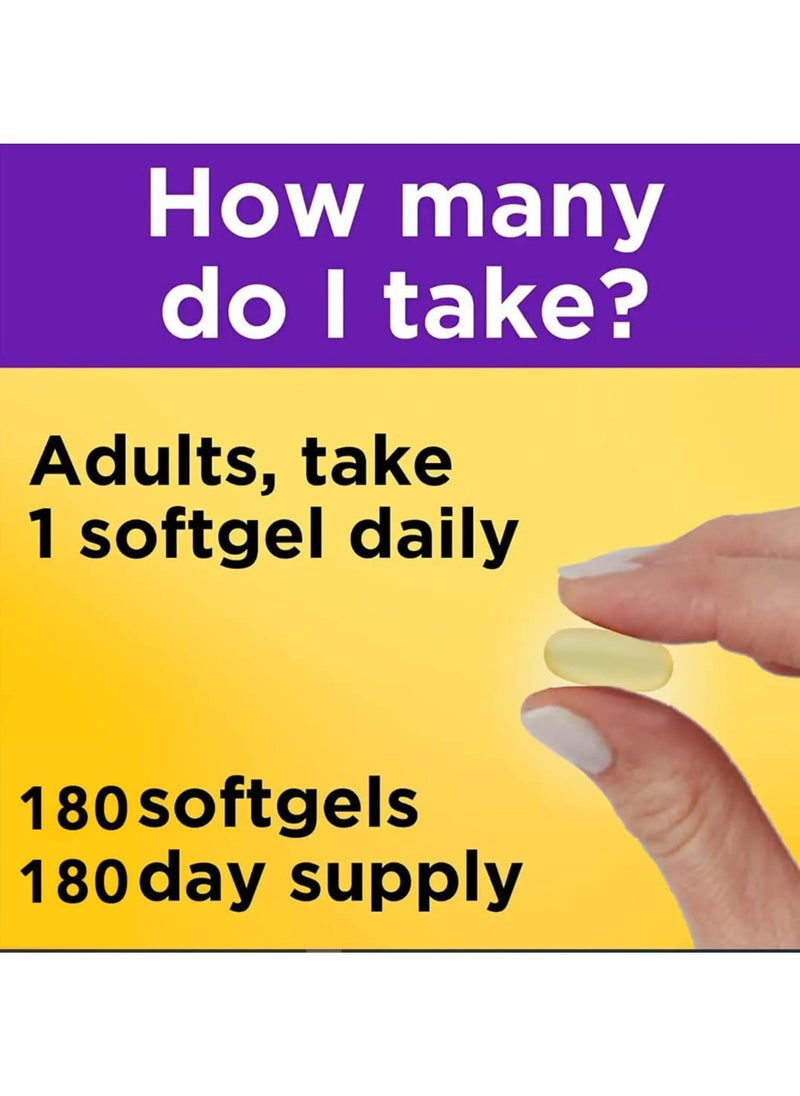 NBL Natural - Ultra Omega 3 Fish Oil 1000mg 500 EPA 250 DHA Cardiovascular Support 180 Softgels 180 Softgels - Image 1