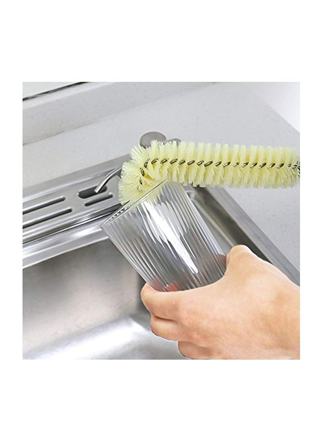Bottle Cleaning Brush Blue/Silver/Yellow 17x2.5x1.8inch  - Image 5
