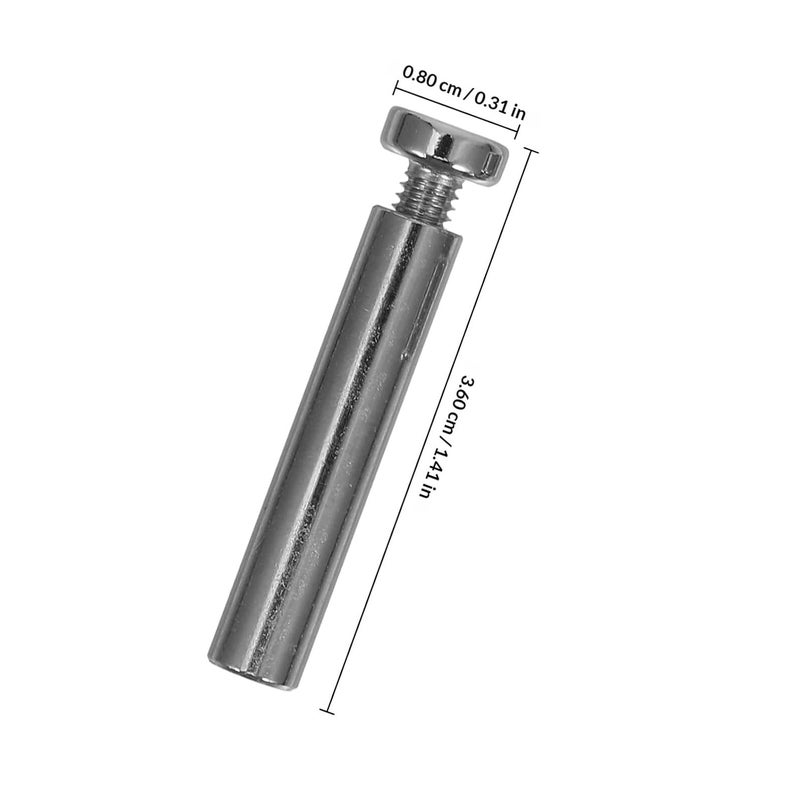 Healeved 5 Sets Metal Picture Frame Standoff Screws 6x30mm M4 Nickel-Plated Advertising Sign Holder Mounting Hardware for Wall Hanging Displays - Image 2