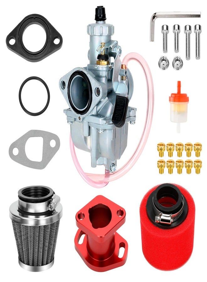 FVRITO Upgrade VM22 Carburetor Kit for Predator 212 196cc 224cc Non Hemi Coleman Mini Bike CT200U BT200X B200R KT196 Go Kart Baja Massimo MB200 GX160 GX200 Clone Engine Performance Parts w/Main Jets - Image 1