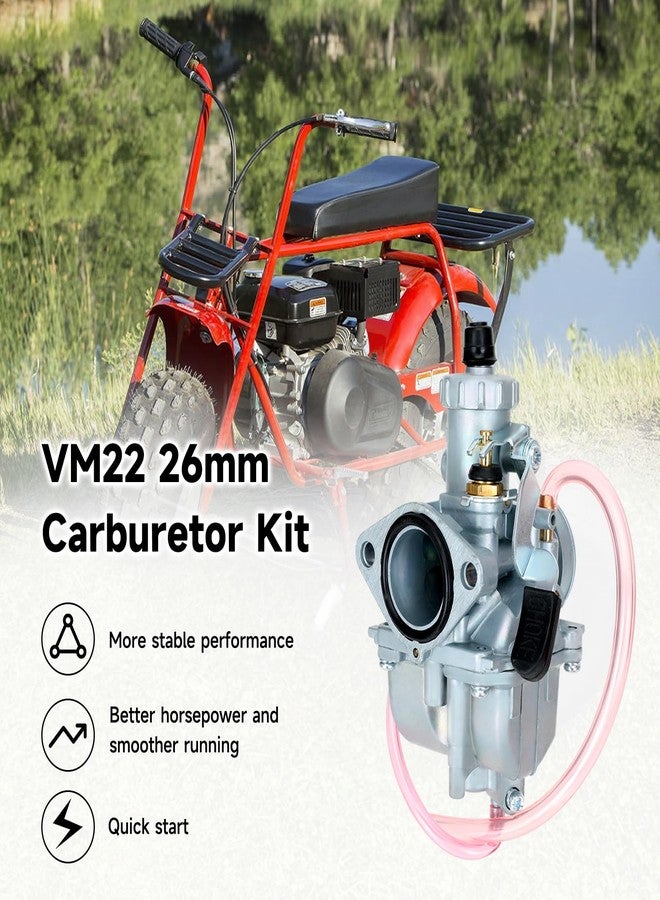 FVRITO Upgrade VM22 Carburetor Kit for Predator 212 196cc 224cc Non Hemi Coleman Mini Bike CT200U BT200X B200R KT196 Go Kart Baja Massimo MB200 GX160 GX200 Clone Engine Performance Parts w/Main Jets - Image 2
