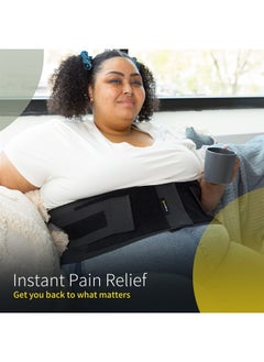 BraceUP Plus Size Back Brace for Woman and Man - 3XL to 5XL Extra Large Lower Back Support with Straps and Compressions, Herniated Disc Back Pain Relief, Abdominal Plus Size Binder (4XL)  - Image 1