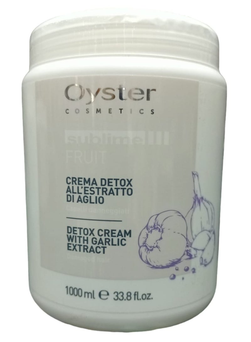 oyster A 1000 ml Mask With Garlic Extract for Damaged and Chemically Treated Hair  It Contributes to Renewing Brittle Hair by Restoring Vitality and Strength
