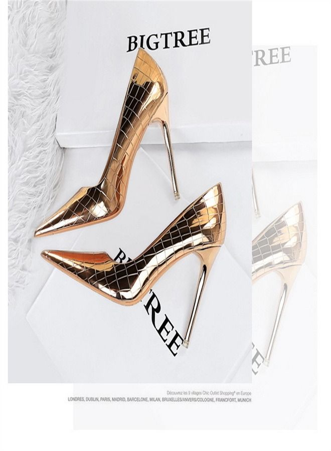 BIGTREE Metal Stone High Heels 10.5CM - Image 3