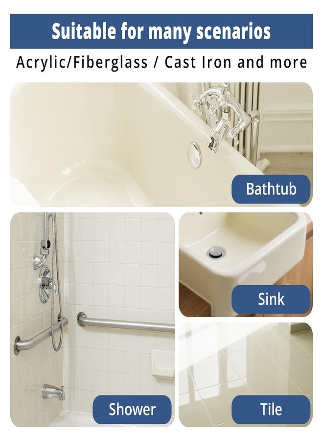 DWIL Tub Paint, Tub and Tile Refinishing Kit with Tools, White Bathtub Paint Water Based &Low Odor, Easy to Use for Sink Bathroom Shower, Vanilla White, 25-30sq.ft - Image 4