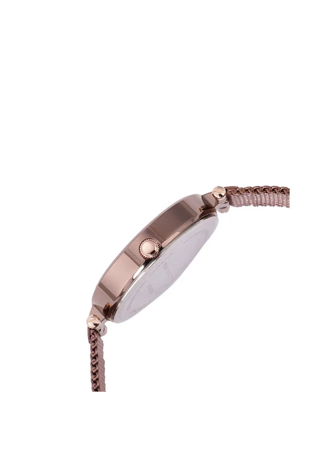 فرنش كونكشن 34mm Women's Quartz Watch with Brown Dial