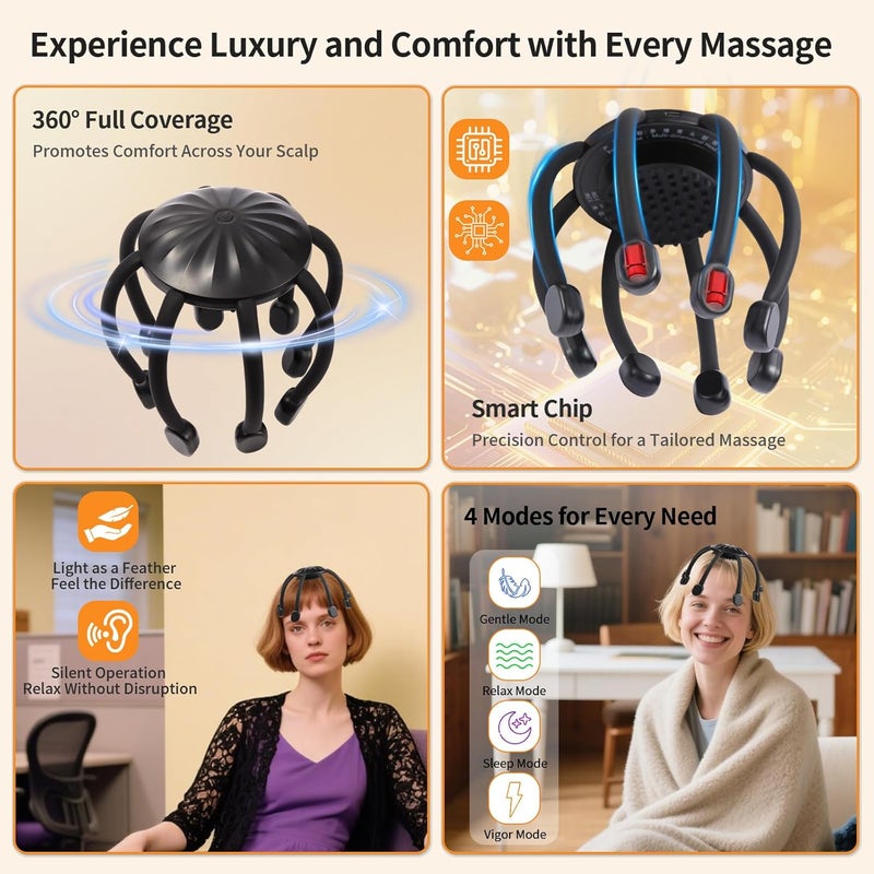 Electric Scalp Massager - Octopus Automatic Head Massager - Image 3