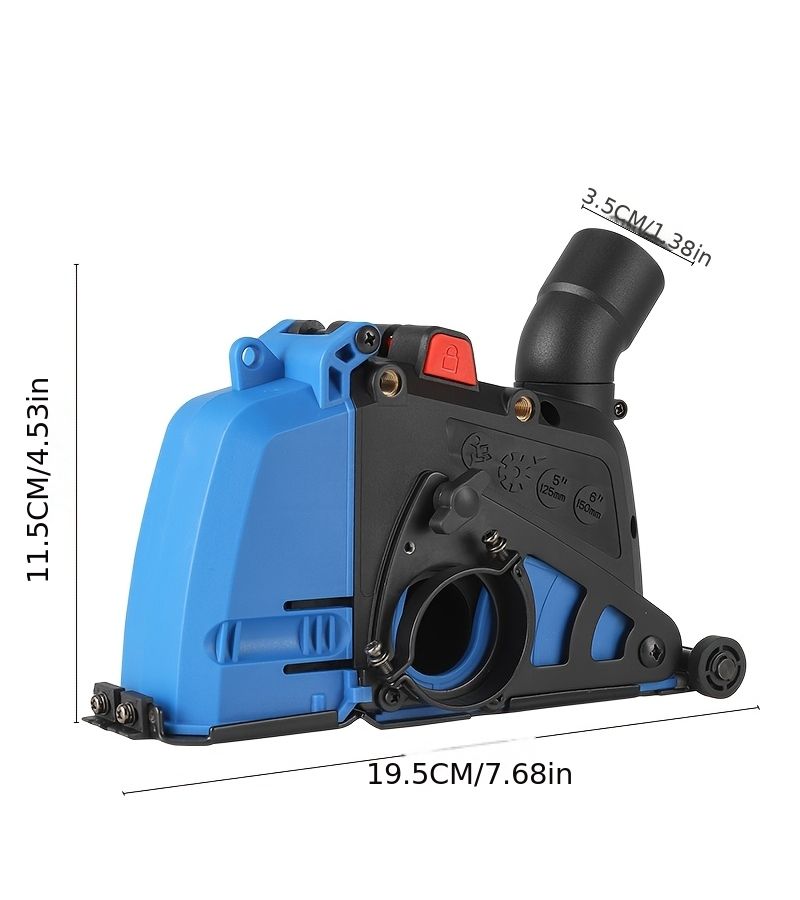 5 Inch 125mm Cutting Dust Shroud Black Blue For Wall Chaser Safe Dustless - Image 3