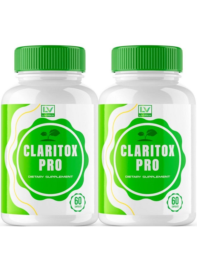 LIVORKA (2 Pack) Claritox Pro, Claritox Pro Support Supplement Pills, Claritox Pro Reviews, Claritox Pro Capsules, Claritox Pro Capsule Support Supplement - Advanced Pill Formula, 120 Capsules for 2 Months - Image 1