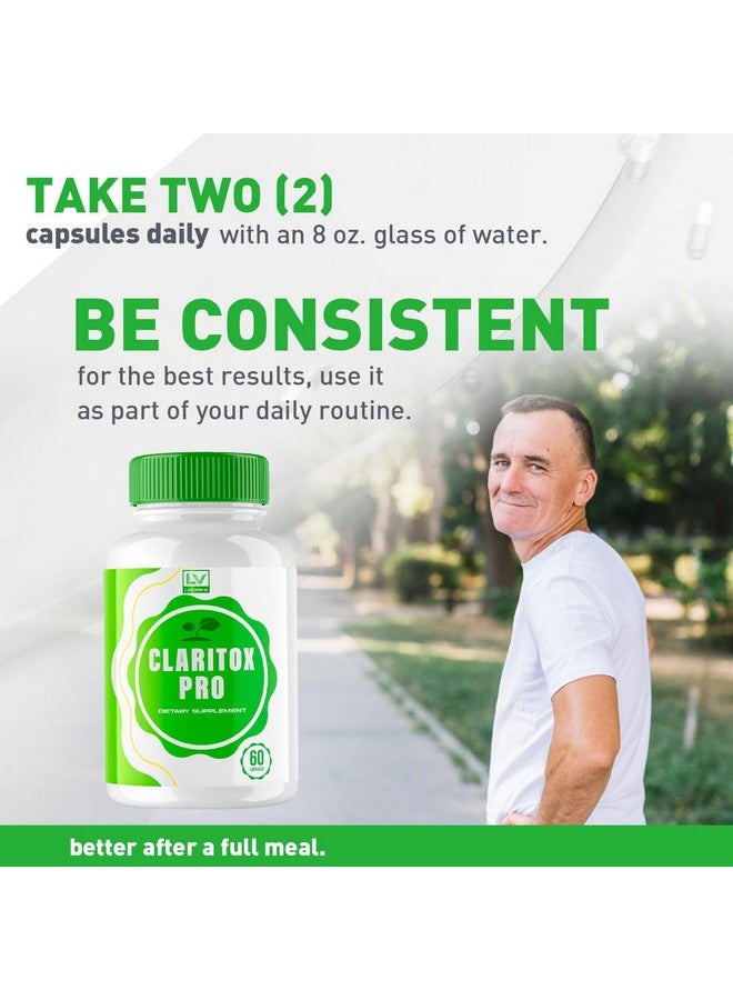LIVORKA (2 Pack) Claritox Pro, Claritox Pro Support Supplement Pills, Claritox Pro Reviews, Claritox Pro Capsules, Claritox Pro Capsule Support Supplement - Advanced Pill Formula, 120 Capsules for 2 Months - Image 4