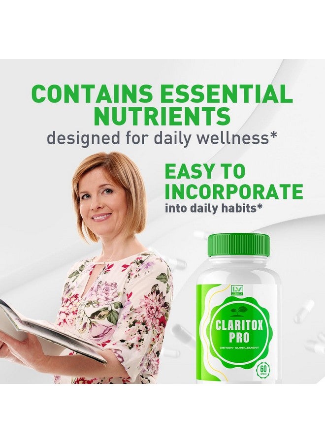 LIVORKA (2 Pack) Claritox Pro, Claritox Pro Support Supplement Pills, Claritox Pro Reviews, Claritox Pro Capsules, Claritox Pro Capsule Support Supplement - Advanced Pill Formula, 120 Capsules for 2 Months - Image 3