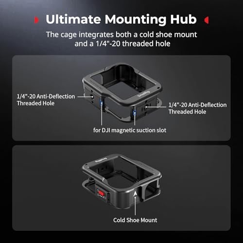 SmallRig Full Cage for DJI Osmo Nano, Aluminum Case Protective Frame Mount, One-Touch Unlocks Expansion Housing Shell for OSMO Nano, with Cold Shoe and 1/4"-20 Threaded Holes - Image 5