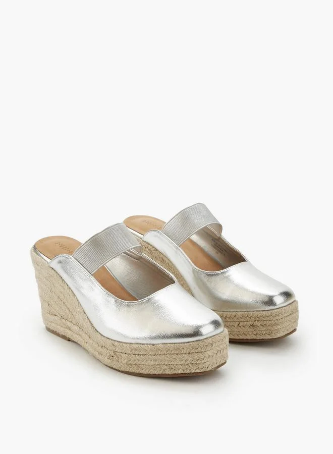 Peppermint SILVER Women Wedge Heel Espadrilles for Women | Best Price UAE