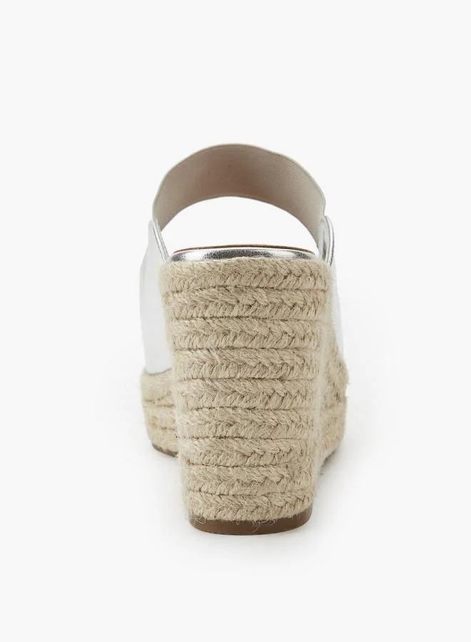 Peppermint SILVER Women Wedge Heel Espadrilles for Women | Best Price UAE