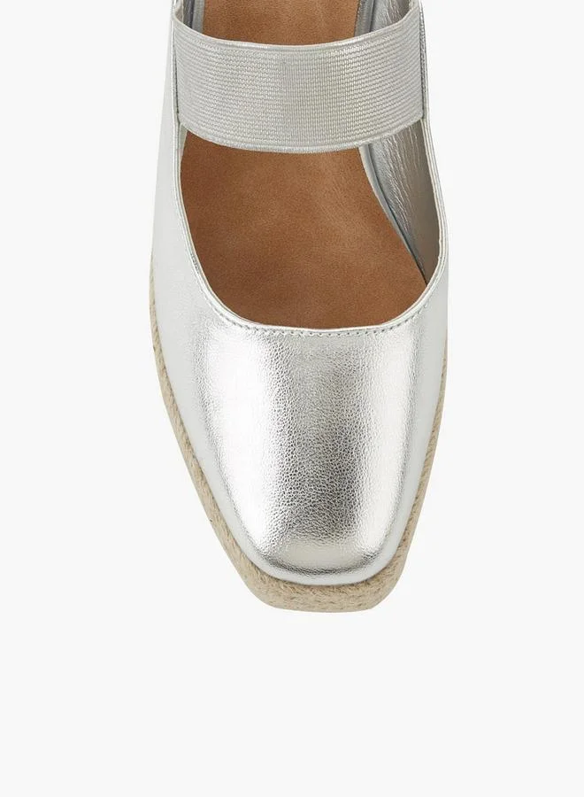 Peppermint SILVER Women Wedge Heel Espadrilles for Women | Best Price UAE