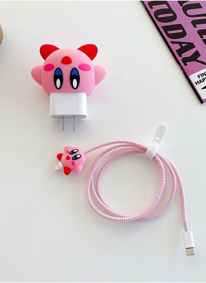 Generic Four-Piece Set of Mobile Phone Charger Protective Cover and Winder Suitable for Apple Original 18W/20W--Kirby  - Image 5
