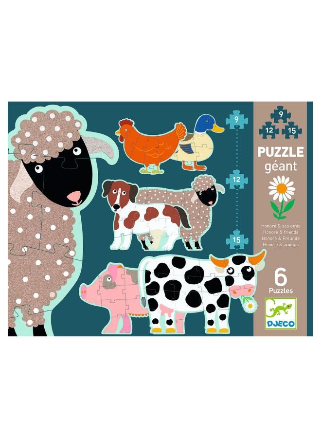 DJECO Honore & Friends Giant Puzzle - Image 1