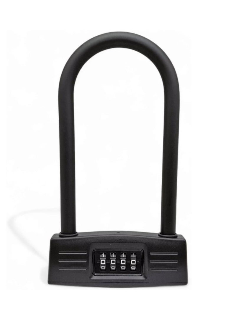 High-Security Solid Combination Padlock with Long Shackle - Image 1