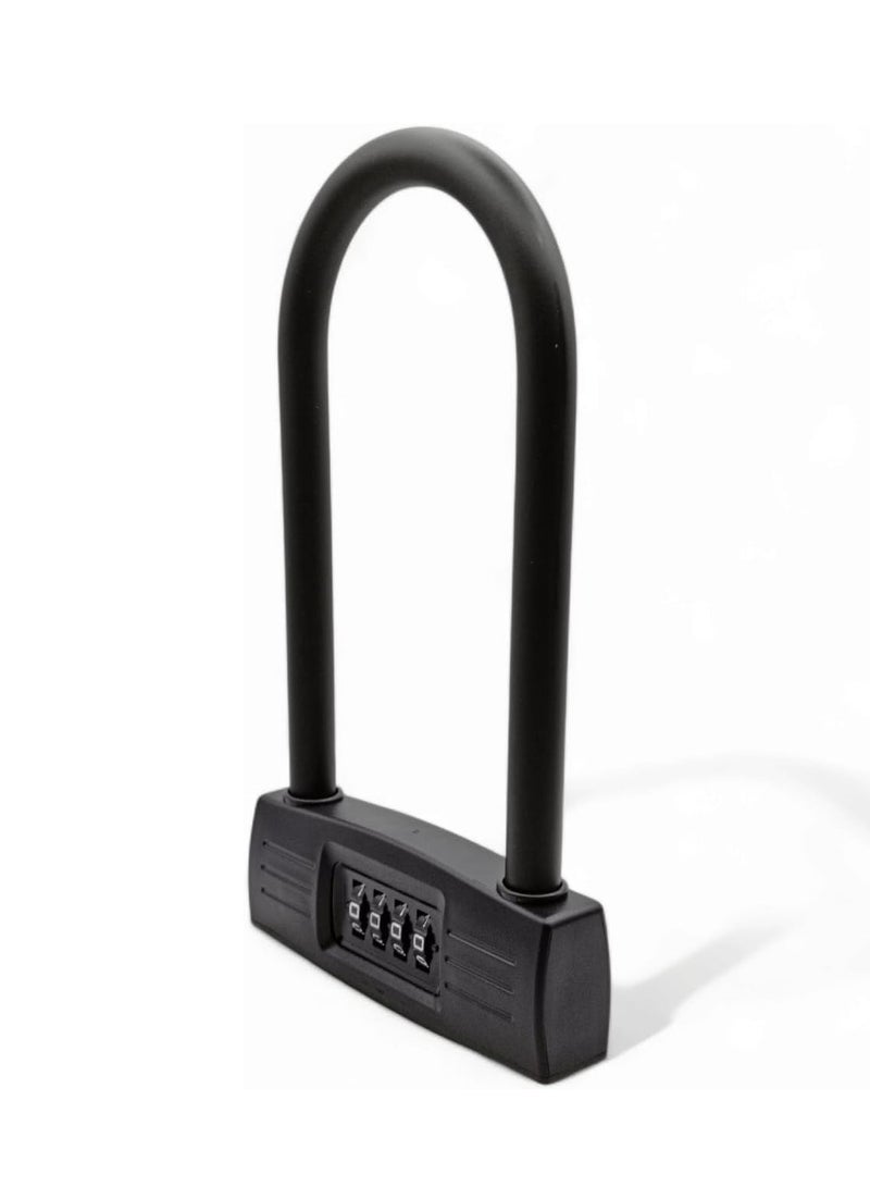 High-Security Solid Combination Padlock with Long Shackle - Image 2