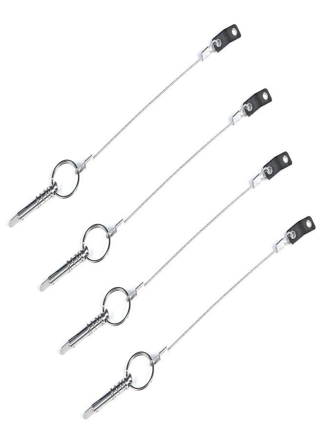 MX 1/4" Diameter Boat Pins Quick Release W/Lanyard Prevent Loss, Bimini Top Quick Release Pins 316 Stainless Steel Pin Stainless Steel Bimini Top Pin for Boats, Yachts 4pack - Image 5