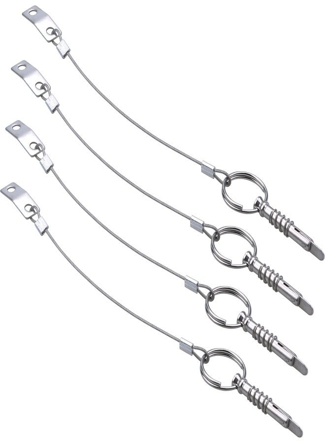 MX 1/4" Diameter Boat Pins Quick Release W/Lanyard Prevent Loss, Bimini Top Quick Release Pins 316 Stainless Steel Pin Stainless Steel Bimini Top Pin for Boats, Yachts 4pack - Image 1