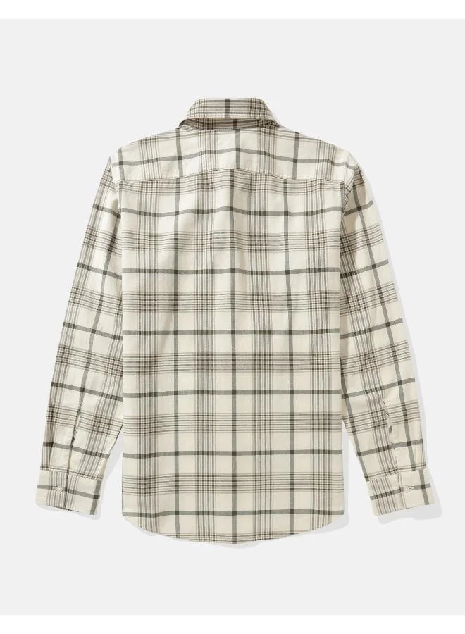 American Eagle AE Plaid Slim Fit Everyday Button-Up Shirt