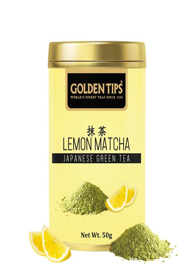 Golden Tips Japanese Lemon Matcha Green Tea Powder Pouch (50 Gram 25 cups) - Image 1