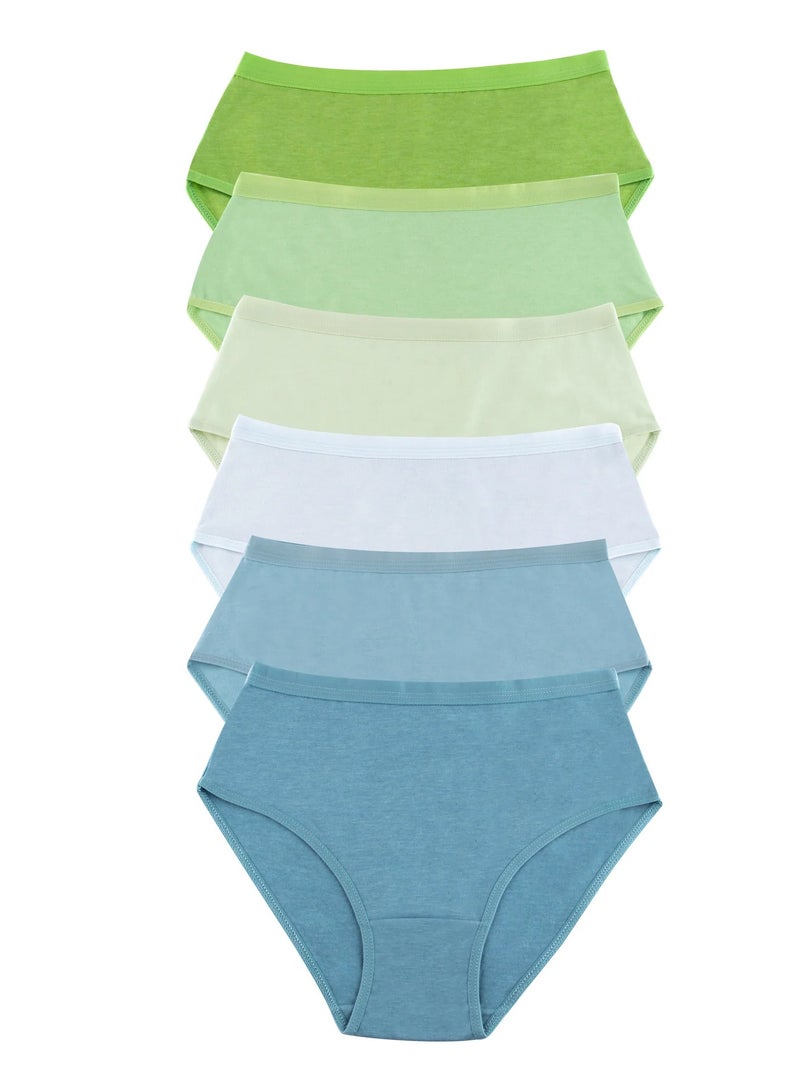 Milk Pack of 6 Cotton Classic Brief Panties Underwear - Image 3