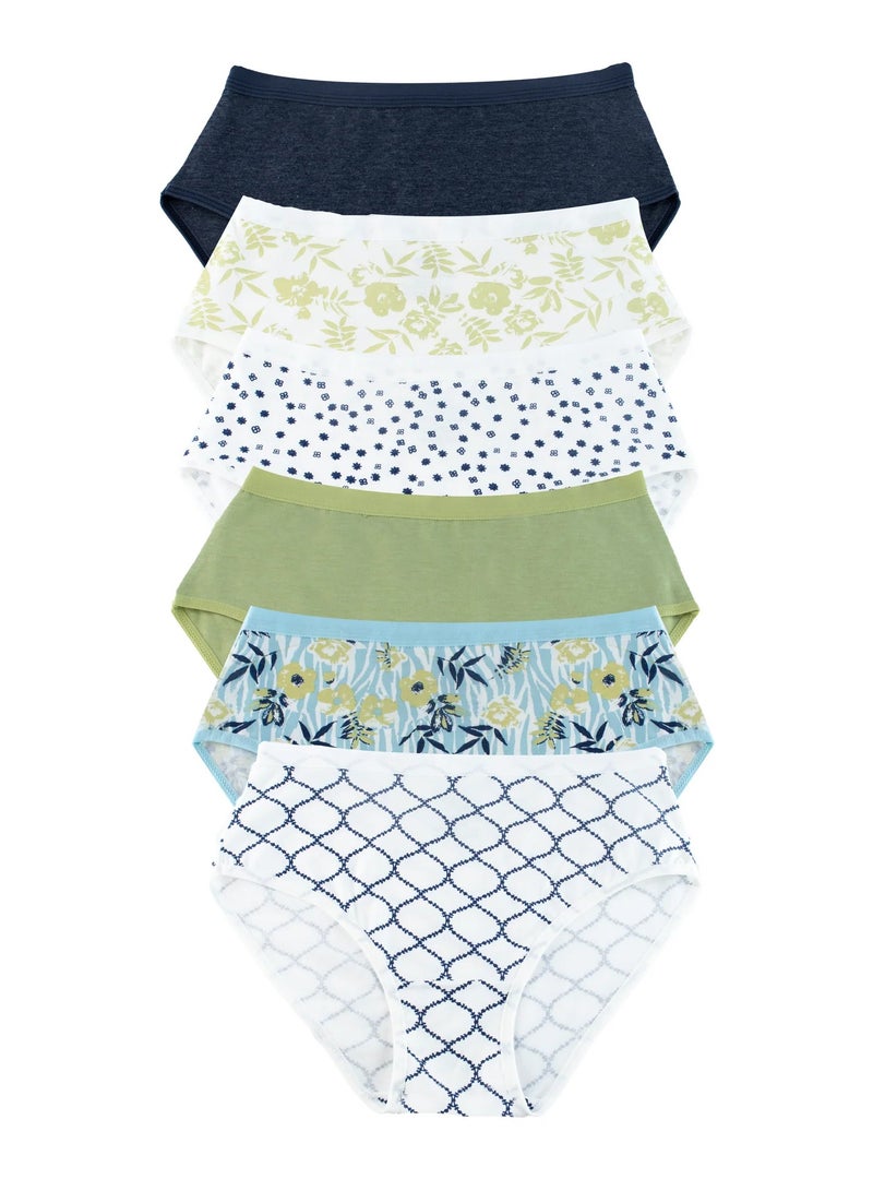 Milk Pack of 6 Cotton Classic Brief Panties Underwear - Image 4