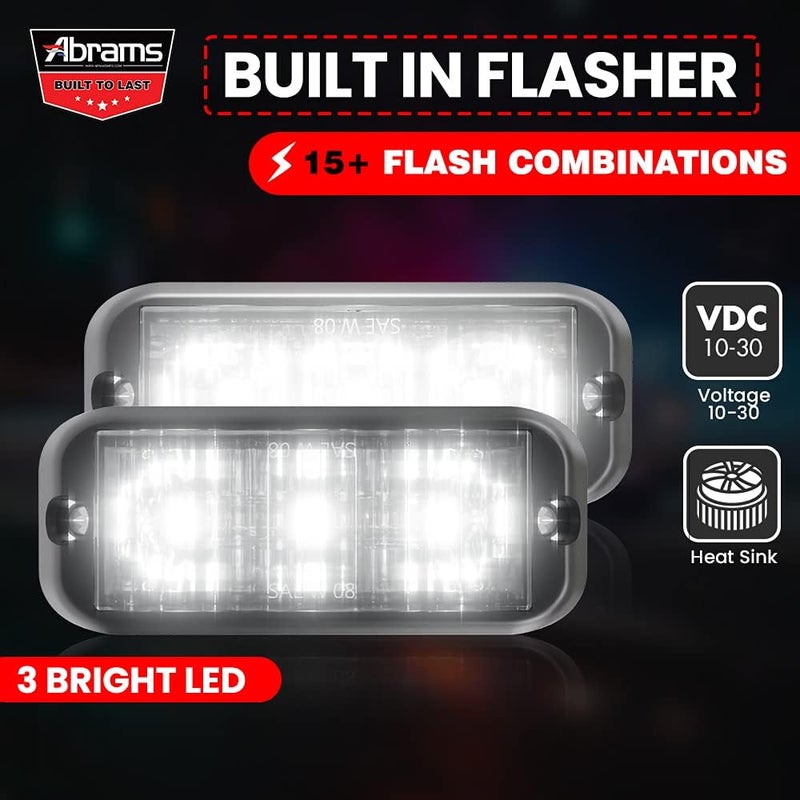 Abrams EDGE 3 LED Grille Emergency Vehicle Warning Strobe Lights - Image 5