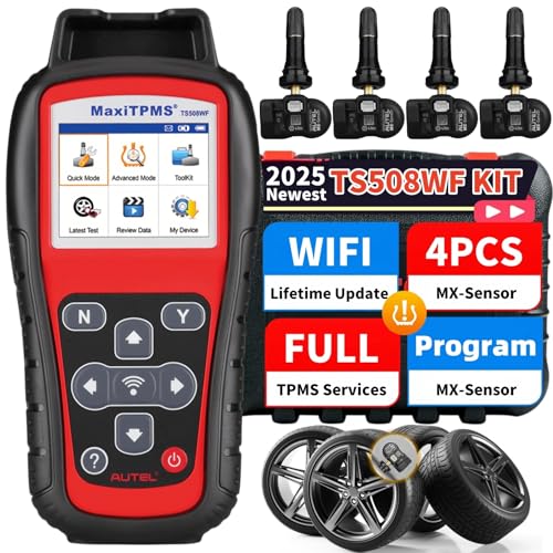 Autel MaxiTPMS TS508WF TPMS Programming Tool, w/$120 4PCS Autel TPMS Sensors, 2025 WiFi Ver. of TS408S TS501 TS508 TS601, Relearn/Activate/Diagnosis All Sensor, Read/Clear DTCs, Lifetime Update - Image 1