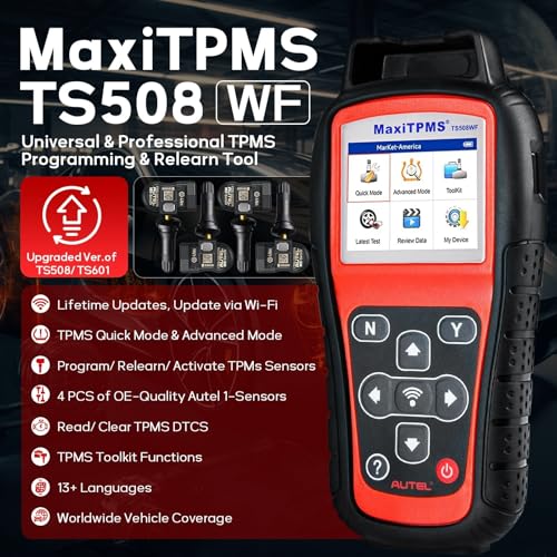 Autel MaxiTPMS TS508WF TPMS Programming Tool, w/$120 4PCS Autel TPMS Sensors, 2025 WiFi Ver. of TS408S TS501 TS508 TS601, Relearn/Activate/Diagnosis All Sensor, Read/Clear DTCs, Lifetime Update - Image 3