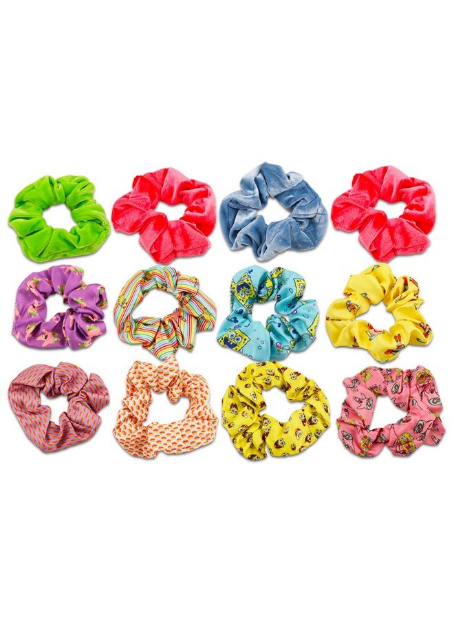 Spongebob Squarepants Spongebob Hair Accessories For Girls Set - 12 Pack Bundle With Spongebob Hair Scrunchies Plus Stickers, More | Spongebob Hair Scrunchies For Kids  - Image 2