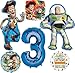Anagram Woody and Buzz Lightyears 3rd Birthday Party Supplies Balloon Bouquet Decorations - Image 2