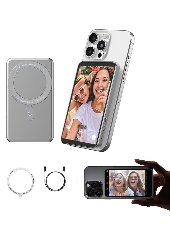 تيليسن شاشة مراقبة سيلفي للكاميرا لأجهزة iPhone وAndroid، شاشة مراقبة سيلفي Vlog مع بطارية كبيرة 1800 مللي أمبير في الساعة، تحكم بلوتوث، واي فاي 2.4G/5G ثنائي الوضع، تشغيل صوتي بدون تأخير، لمنشئي محتوى YouTube/TikTok، البث المباشر، اتصال لاسلكي - Image 1